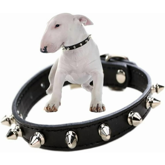 Spiked Dog Collar for Small Dogs, Mushrooms Rivet Soft Pu Leather Spike Stud Studded Cat Collar Adjustable for Mini Tiny Breed Pet Teacup Puppy 1Pack