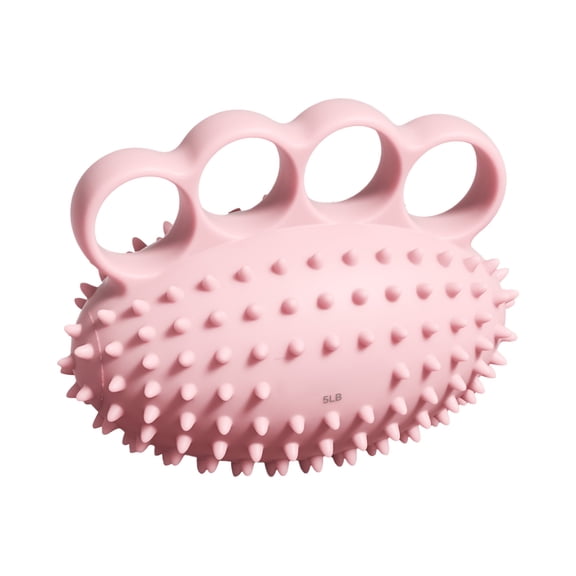 Spiked Hand Grip Ball with Finger Holes, Massage Stress Relief Squeeze Ball for Hand Therapy & Strength Training