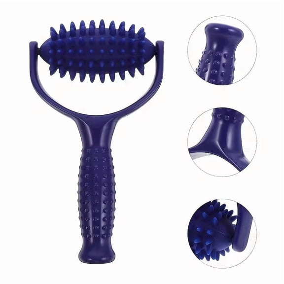 Spiked Massage Ball Roller for Muscle Relief  Ergonomic Handheld Trigger Point Massager for Shoulders, Neck, Back, Hips, and Legs  Portable Deep Tissue Massage Tool for Home, Office, Yoga, and Travel