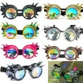 thumbnail image 1 of Spiked Retro Glasses Crystal Rainbow Steampunk Goggle Welding Style Goggle Cosplay Punk Goggle, 1 of 6