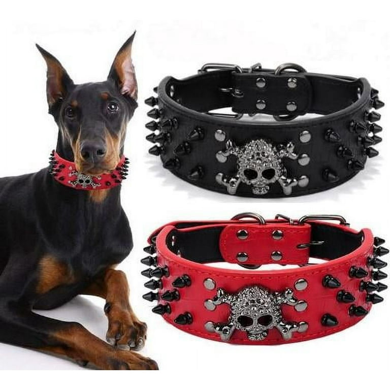 Spiked Skull Dog Collar - Walmart.com
