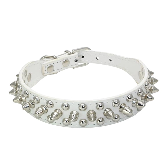 Spiked Studded Dog Collar, Punk Style PU Leather Dog Collar with Sharp Rivets, Adjustable Pet Collar for Extra Large Dogs, Anti-Bite Dog Necklace for Walking, Training, Decoration (XXL Size)