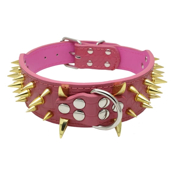 Spiked Studded Leather Collars for Dogs Chain