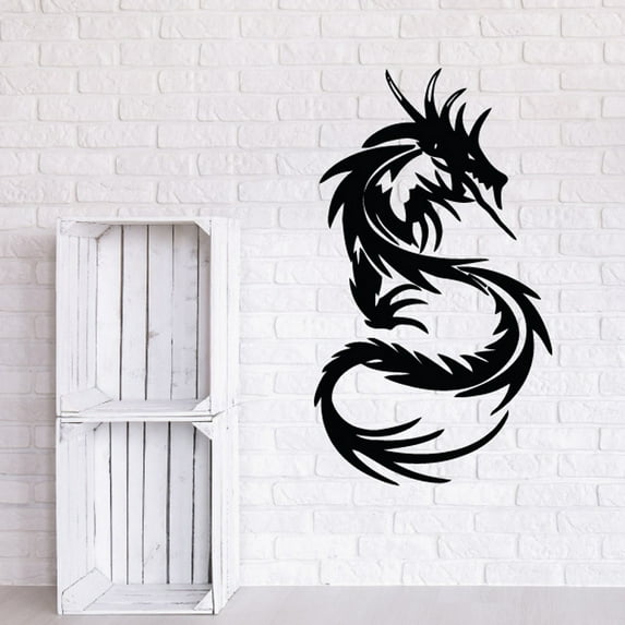 Spiked Tribal Dragon Decal - 36 Inches