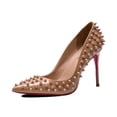 thumbnail image 1 of Spikes Pink Sole High Heel Pumps, 1 of 3