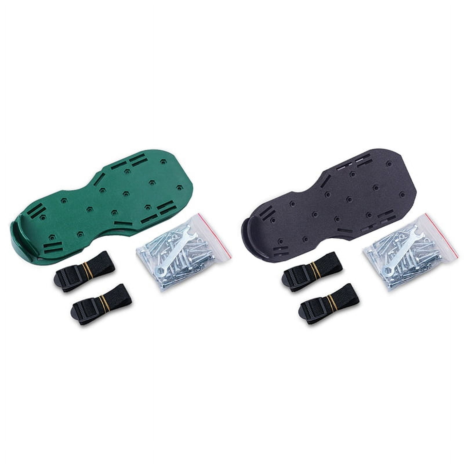 Spikes, Spiked Shoes Ideal for Epoxy Flooring, Overlays, Overlay Installation,1 pair * Green lawn Spiked Shoes 1 pair * Black lawn Spiked Shoes 2 * Wrench 8 * Plastic buckle 52 * Screw,Green & Black