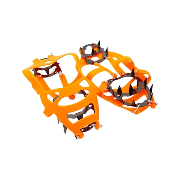 Spikes Traction Snow Grips for Shoes and Boots Crampons Double Chain Heavy Duty Anti-Slip Ice Grippers Ice Cleats for Men Women Walking Hiking Climbing Shoveling
