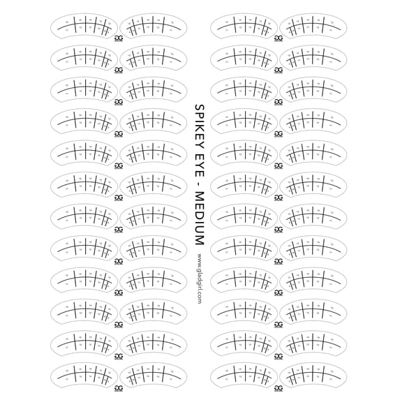 Spikey Eye Lash Map Sticker