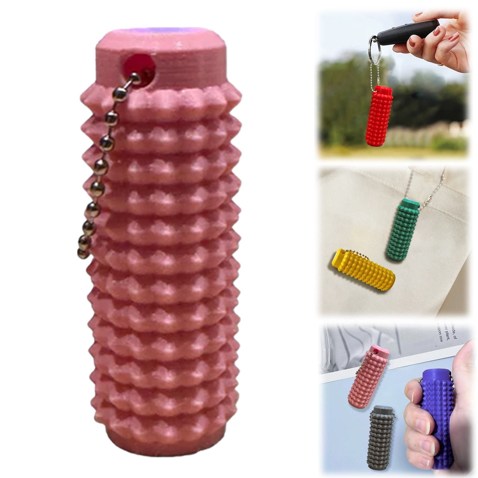BOXOB Spiky Grippie Fidget Schlüsselanhänger - Stress Spielzeug Gegen Angst & Für Konzentration
