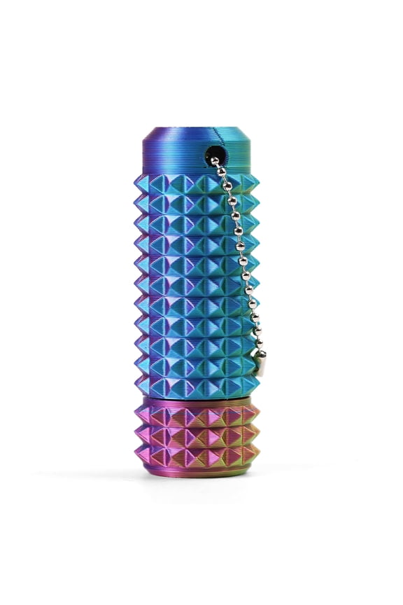 Spiky Grippie Stim Keychain, Hard Spiky Massage Keychain for Stress Reduction and Focus, Spiky Fidget Roller Rotation Keychain, Pocket Fidget Stim Toy