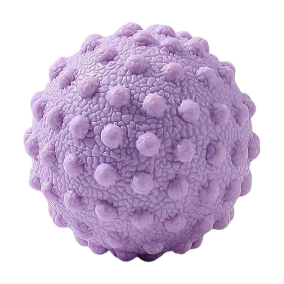 Spiky Massage Ball For Foot And Body, Textured Tpe Massage Roller Ball, Compact Ball For Home Massage And Hand Exercise,Purple - 5Cm