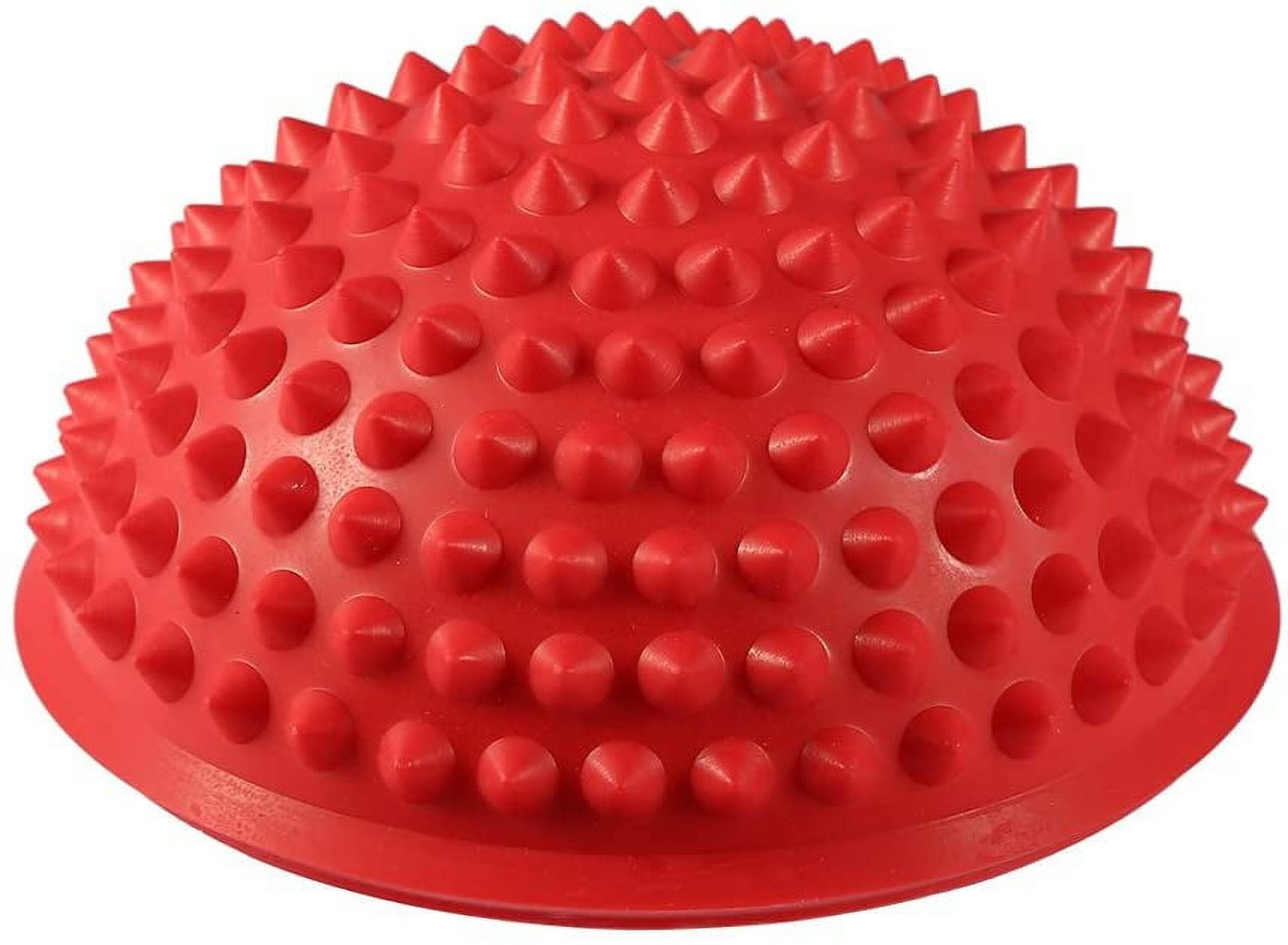 Spiky Massage Ball Half Round Balance Exercise Ball for Foot Massage Yoga Balls Fitness Exercise Gym Massager Spiked Roller Ball for Foot Back