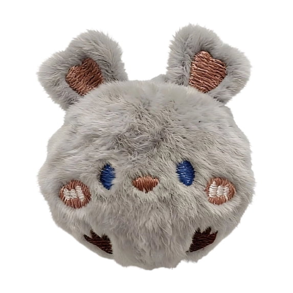 Spiky Plush Ball Dog Chew Toy, Elastic Bouncing for Teeth Grinding, Interactive Boredom Relief, Small Medium Dogs(Gray)