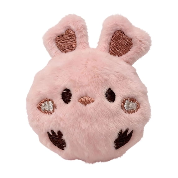 Spiky Plush Ball Dog Chew Toy, Elastic Bouncing for Teeth Grinding, Interactive Boredom Relief, Small Medium Dogs(Pink)
