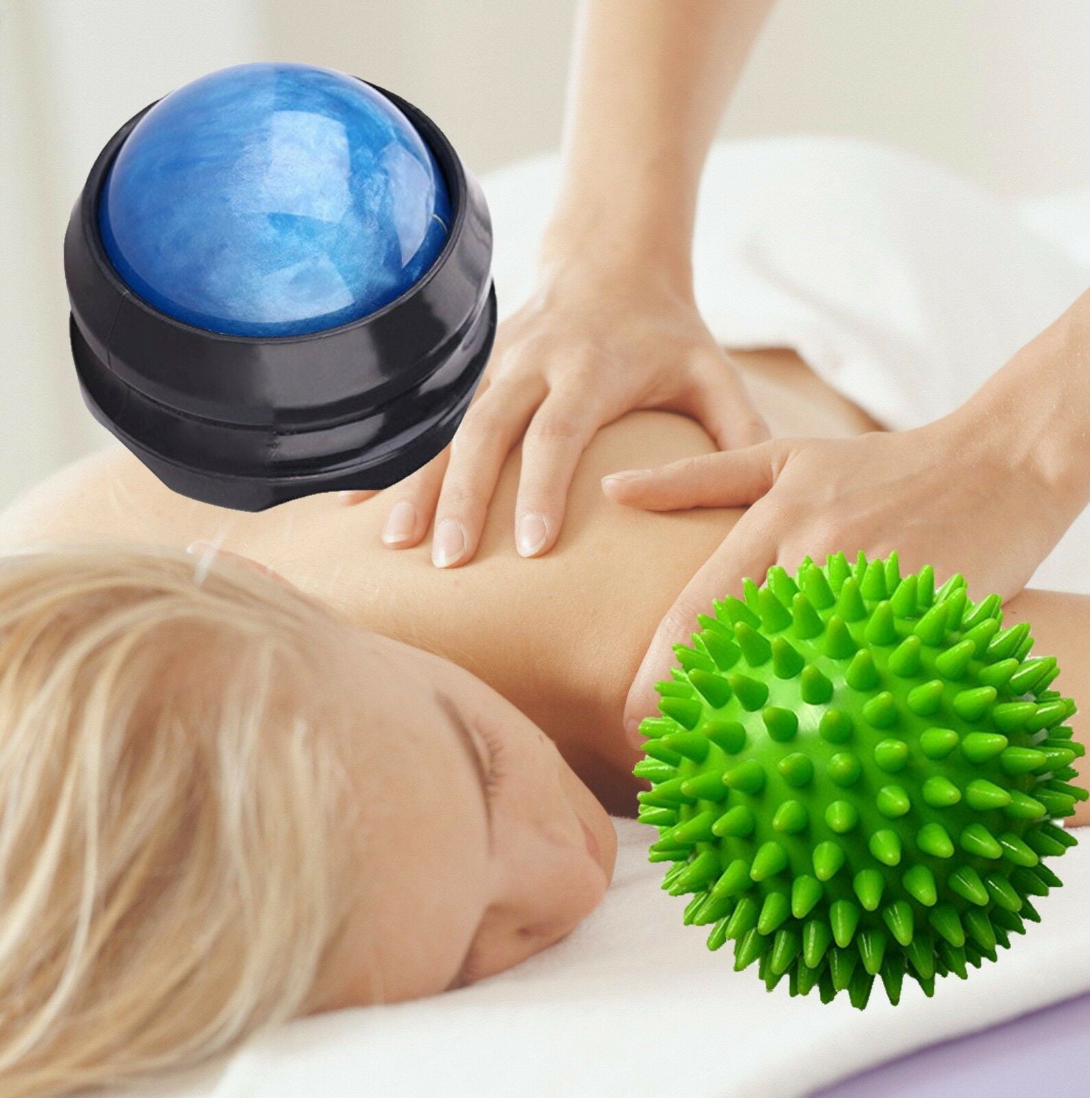 Spiky + Roller Massage Ball Plantar Fasciitis Deep Tissue Foot Tight Muscle Knot EHD