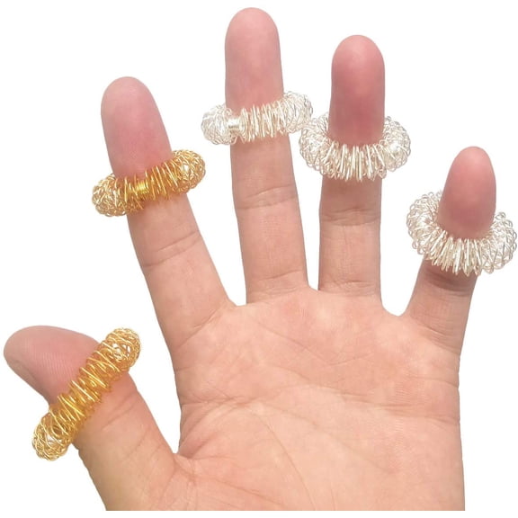 Spiky Sensory Finger Rings Fidget Rings for Teens and Adults Silent Stress Reducer and Massager for Fidget ADD ADHD OCD Autism, 12 Pack