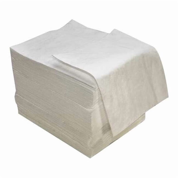 Spilfyter Sorbent Pad, 24 gal, 16 in x 18 in, Oil, White, Polypropylene SFO-72BX