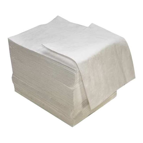 Spilfyter Sorbent Pad, 24 gal, 16 in x 18 in, Oil, White, Polypropylene SFO-72BX