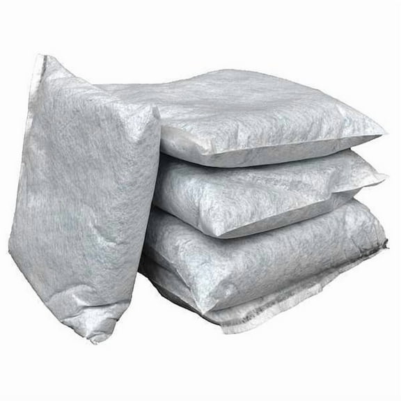 Spilfyter Sorbent Pillow, 10 gal, 10 in x 10 in, Universal, Gray, 20 PK G-61