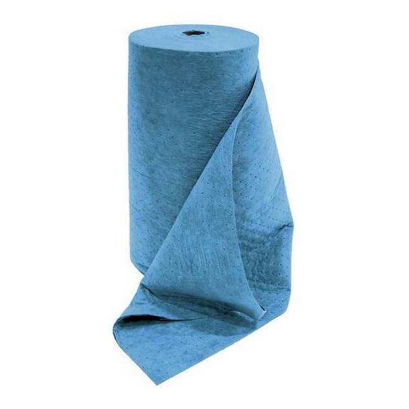 Spilfyter Sorbent Roll, 66 gal, 32 in x 150 ft, Oil, Blue, Polypropylene M-90BX