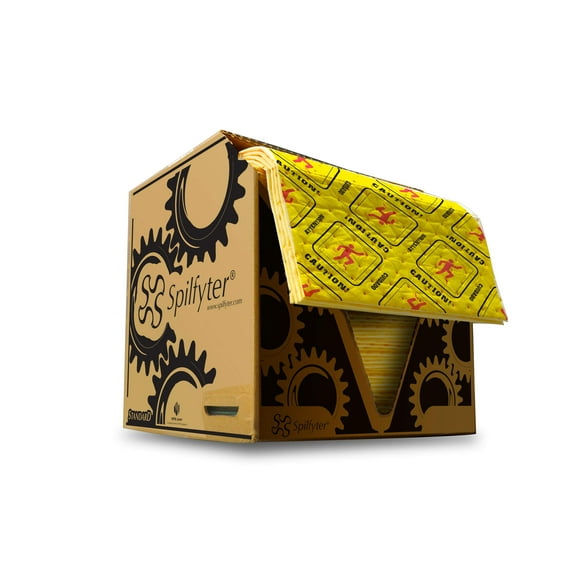 Spilfyter HVU-75 Universal Hivis Sorbent Pad High Capacity, 100 Pads/Pk, 16" x 18" CA3