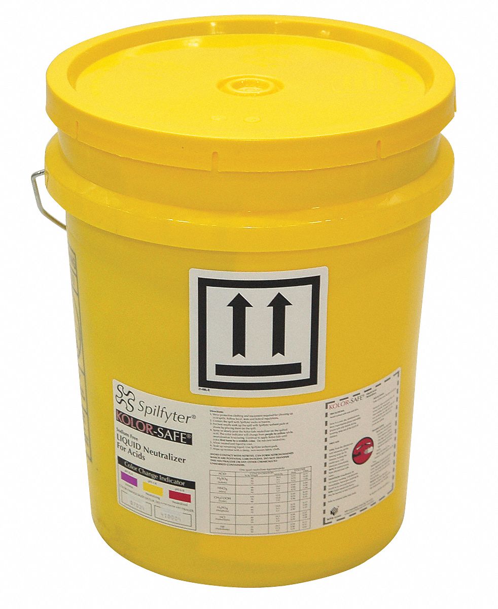 Spilfyter Liquid Acid Neutralizer Spill Kit,Bucket 405104