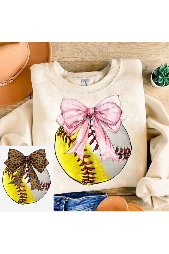 Spilit Baseball Softball Coquette Bow Soft Girl Era Baseball Leopard, Coquette Softball Sp