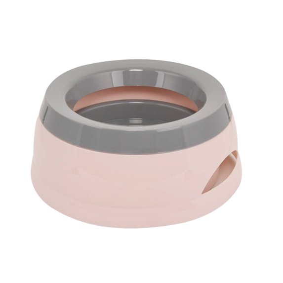 No Spill Dog Water Bowl Anti-splash Pet Bowl for Dogs Cats, Slow Feeder No Spill Water Bowl for Dogs, Portable Non-spill Water Dish for Home Travel Car Use, Pink, 7.4x3.1"