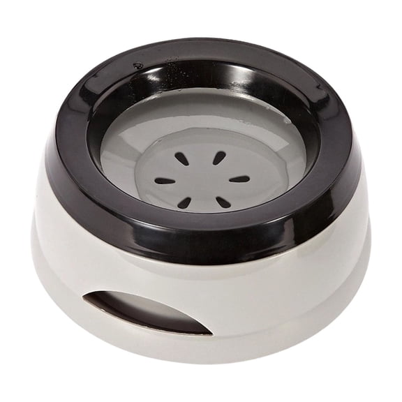 No Spill Dog Water Bowl,Floating Disk Travel Bowl for Cars,Slow Drinking, Splash Proof, Leak Proof,Non Slip Base, for Dogs and Cats on the Go，Light Gray