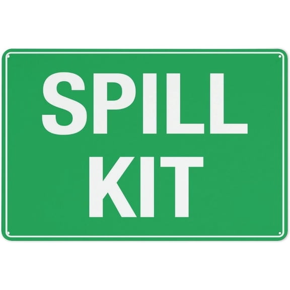 Spill Kit Sign Outdoor, Uv Printed Rust Free Aluminum 8"x12",Yard Sign For Home, Business, Driveway Alert