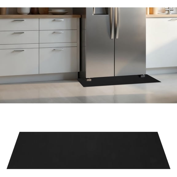 Spill Mat for Refrigerator 37.4x8.7 Inch Anti-Slip Drip Tray & Floor Protector Leak Catcher with Rubber Backing Water Absorbing Mat for Mini Fridge, Freezer & Kitchen