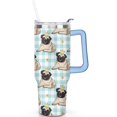 thumbnail image 1 of Spill Proof Dog Travel Mug – 40oz Double Wall Stainless Steel Tumbler with Handle and Coffee Straw for Travel, 1 of 5