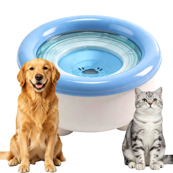Spill-Proof Dog Bowls & Water Bowl  Start Makers Plastic Floating Bowl, No Spill Water Bowl for Dogs, Cat Slow Feeder, Splash Proof for Large Dogs & Multi-Pet Homes