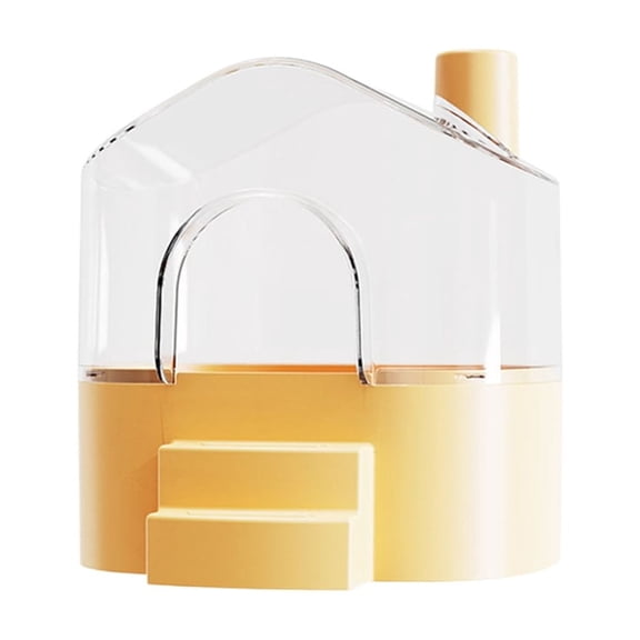 Spill Proof Hamster Sand Bath Box Container With Elevates Base Transparent Design For Lemming And Small Animal Habitats