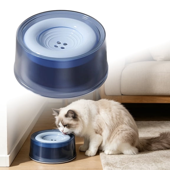 Spill Proof Pet Water Bowl 40oz Large Capacity No Splash Floating Cat Dog Water Dispenser Leak Proof Pet Drinking Station for Indoor Outdoor Use