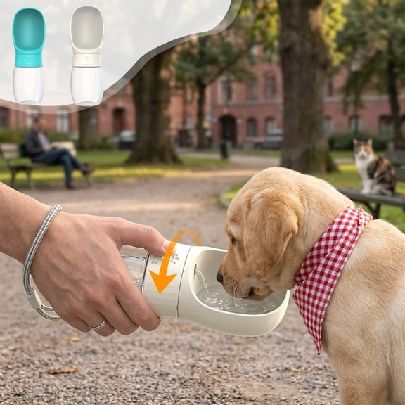 Spill Proof Portable Pet Water Bottle Travel Drinking Cup with Rotating Spout for Dogs and Kittens Outdoor Walking Hiking Hydration