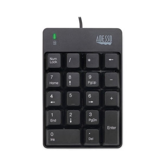 Spill-Resistant 18-Key Numeric Keypad, Black | Bundle of 2