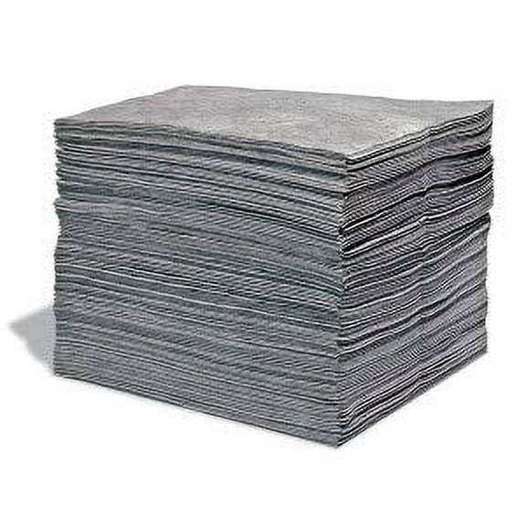 SpillTech Universal Contractor Grade Absorbent Mat Pad, Lightweight, Polypropylene, 18" x 15" (L x W), Gray, Pack of 200 (GP-S) CA3