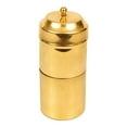 thumbnail image 1 of Spillbox Traditional Brass Filter Coffee Maker, Brass, South Indian Drip Sytle Decoction Liquid Maker, Coffee Filter Vessel, Utensil, Kumbakonam Degree Coffee Filter for Home, 1 of 4