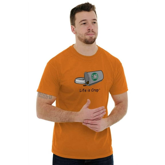 Spilled Latte Out of Coffee Espresso Plus Size Crewneck Graphic Tee Shirt Brisco Brands 3X