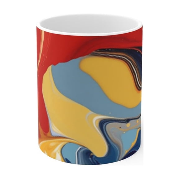 Spilled Paint Mug  oz Ceramic Coffee Cup, Artistic Mess Gift.