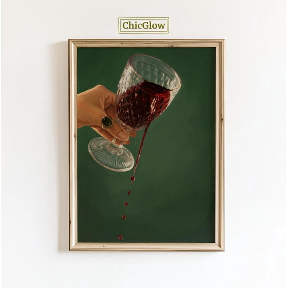 Spilled Wine Bar Wall Art Home Decor