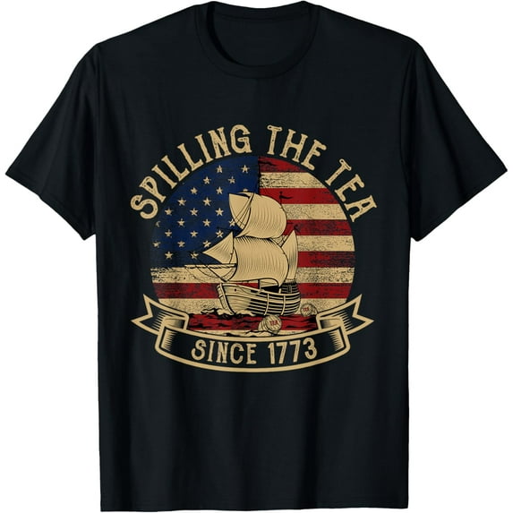 Spilling The Tea Since 1773 American History Teacher Vintage T-Shirt