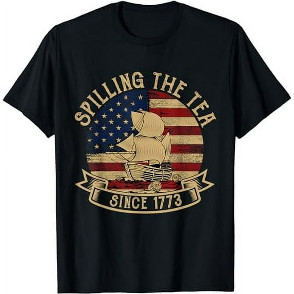 Spilling The Tea Since 1773 American History Teacher Vintage T-Shirt