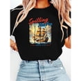 thumbnail image 1 of Spilling The Tea Since 1773 Pirate Ship Pattern Womens & Mens T Shirts Funny Graphic Tees Casual Tops Black,S, 1 of 7