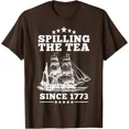 thumbnail image 1 of Spilling The Tea Since 1773 Retro Fun Patriotic 4th Unisex T-Shirt, 1 of 2