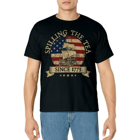 Spilling The Tea Since 1773 Vintage Us History Teacher T-Shirt
