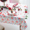 thumbnail image 1 of Spillproof Floral Spring/Summer Fabric Indoor Tablecloth,Outdoor Red Rose Table Cloth for Rectangle Tables,Picnic/Patio Flower Table Covers Mother''s Day,Parties,Wedding Use (60 X 84 Inch), 1 of 6
