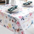 thumbnail image 1 of Spillproof Floral Spring/Summer Tablecloth 60"x84" Wrinkle Resistant Flower Cover, Ideal for Rectangle Tables, Picnic/Patio/Parties Outdoor Use, 1 of 6