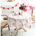 thumbnail image 1 of Spillproof Red Floral Spring/Summer Fabric Tablecloth, Rose Table Cloth for Round Tables, Picnic/Patio Flower Table Covers for Mother''s Day,Parties,Wedding Use (60 Inch Round), 1 of 6